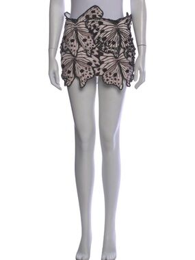 PatBO Runway Butterfly Appliqué Mini Skirt